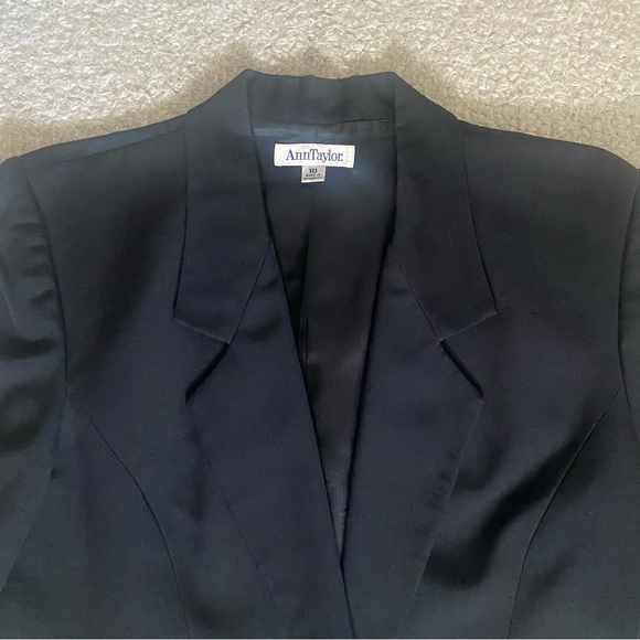 Ann Taylor Jacket/Blazer ~Size 10 ~Black ~Silk Blend ~Handsome Professional - Picture 9 of 14